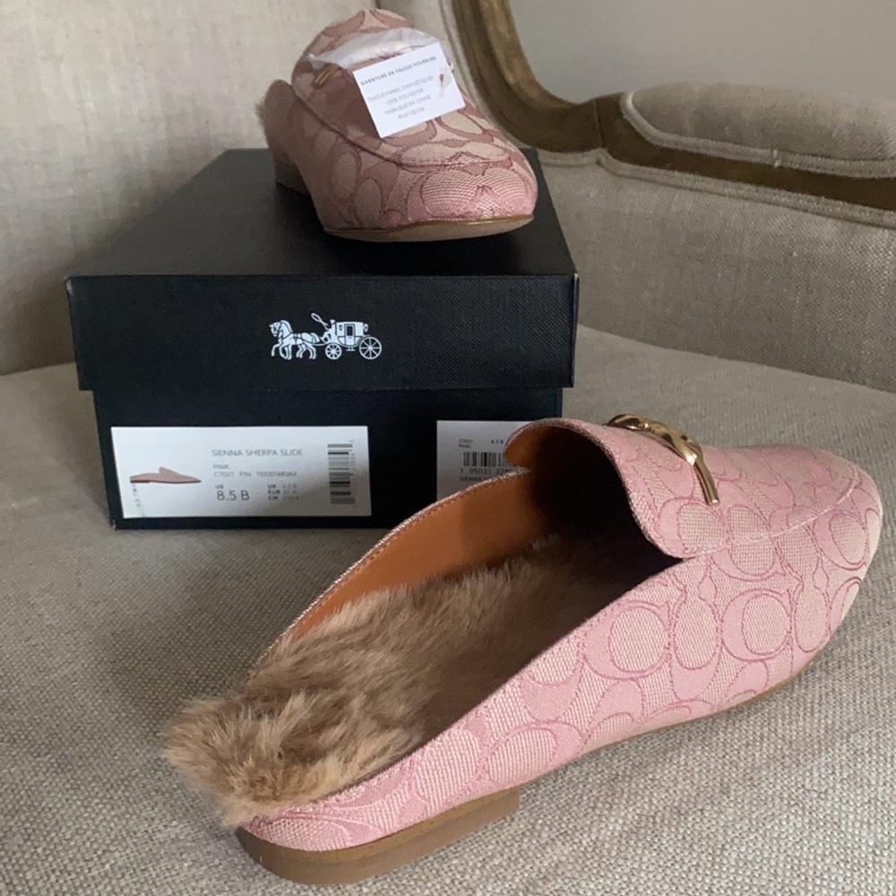 Coach Sienna Slide Flats Shoes Pink Size 9.5 - Picture 5 of 6